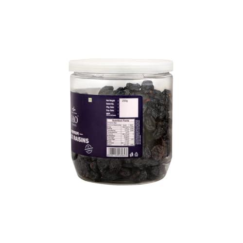 Stories & Ideas SAO Foods Sao Foods Premium Black Raisins 250 gm PET Jar, Naturally Dried, Helps in Digestion, Improves the Immune, High Energy Source, Premium Kishmish, Source of Potassium, Premium Dry Fruits