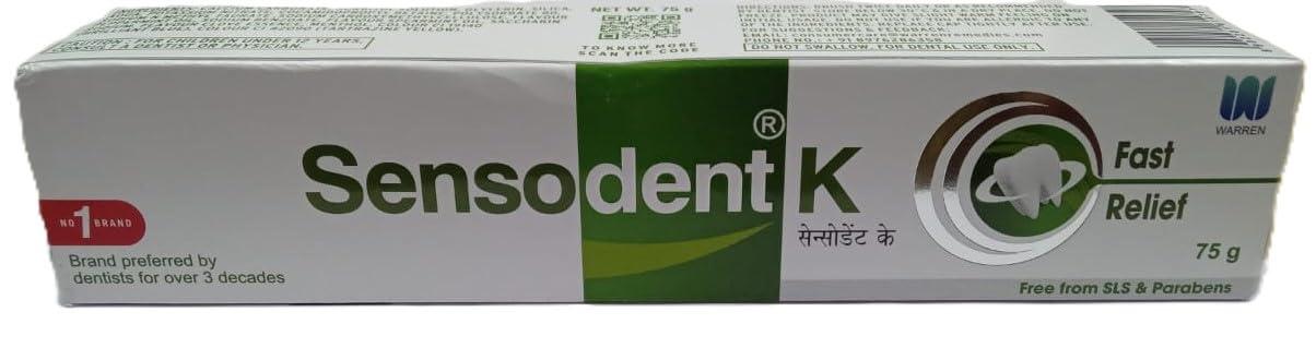 Warren Remedies Sensodent K Fast Relief Toothpaste - 75 gm, Pack Of 2