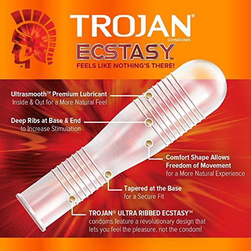 Trojan Trojan Double Ecstasy Lubricated Condoms - 10 Count