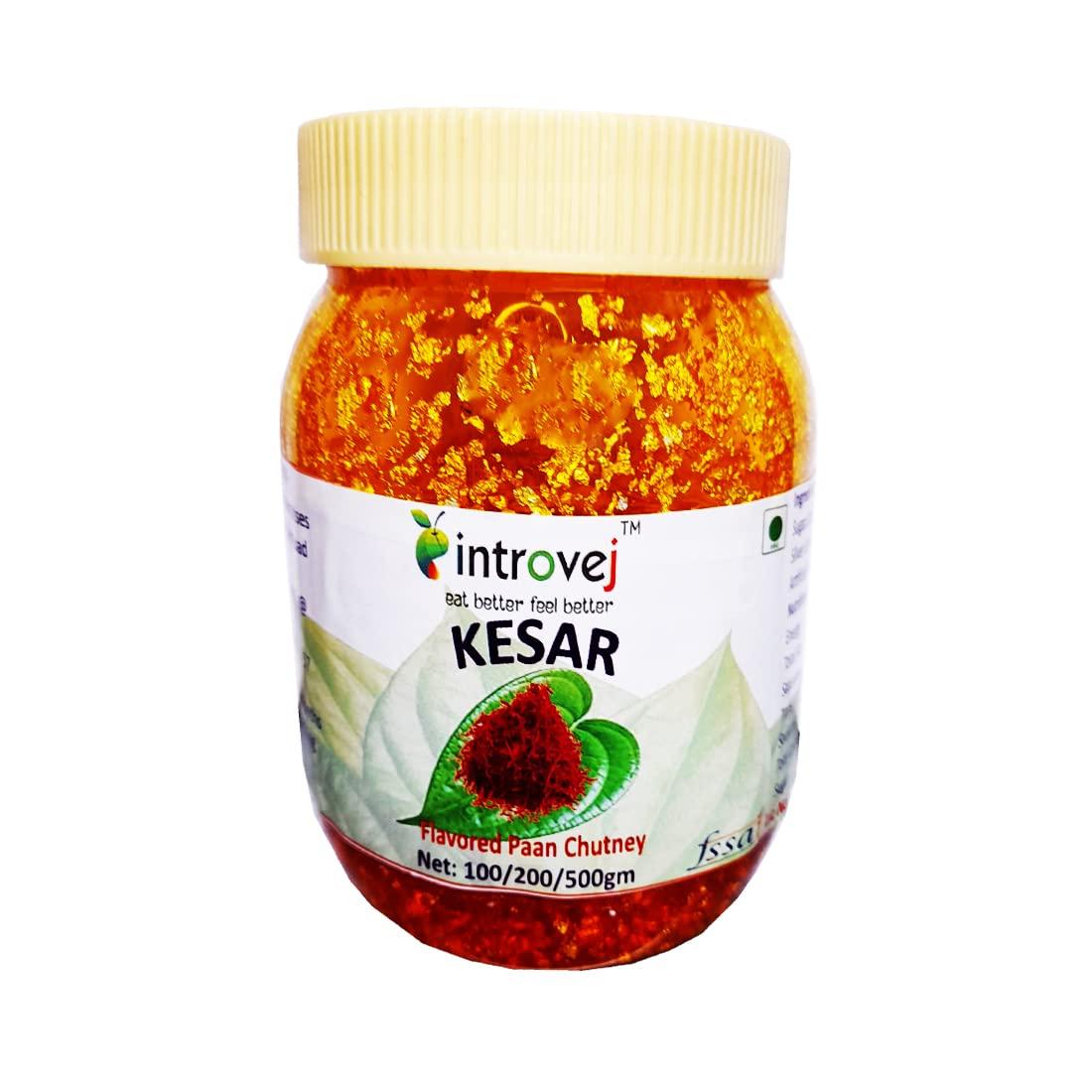 INTROVEJ introvej Kesar Flavored Paan Chutney 200g - Sweet Paan Chutni Flavour Mix