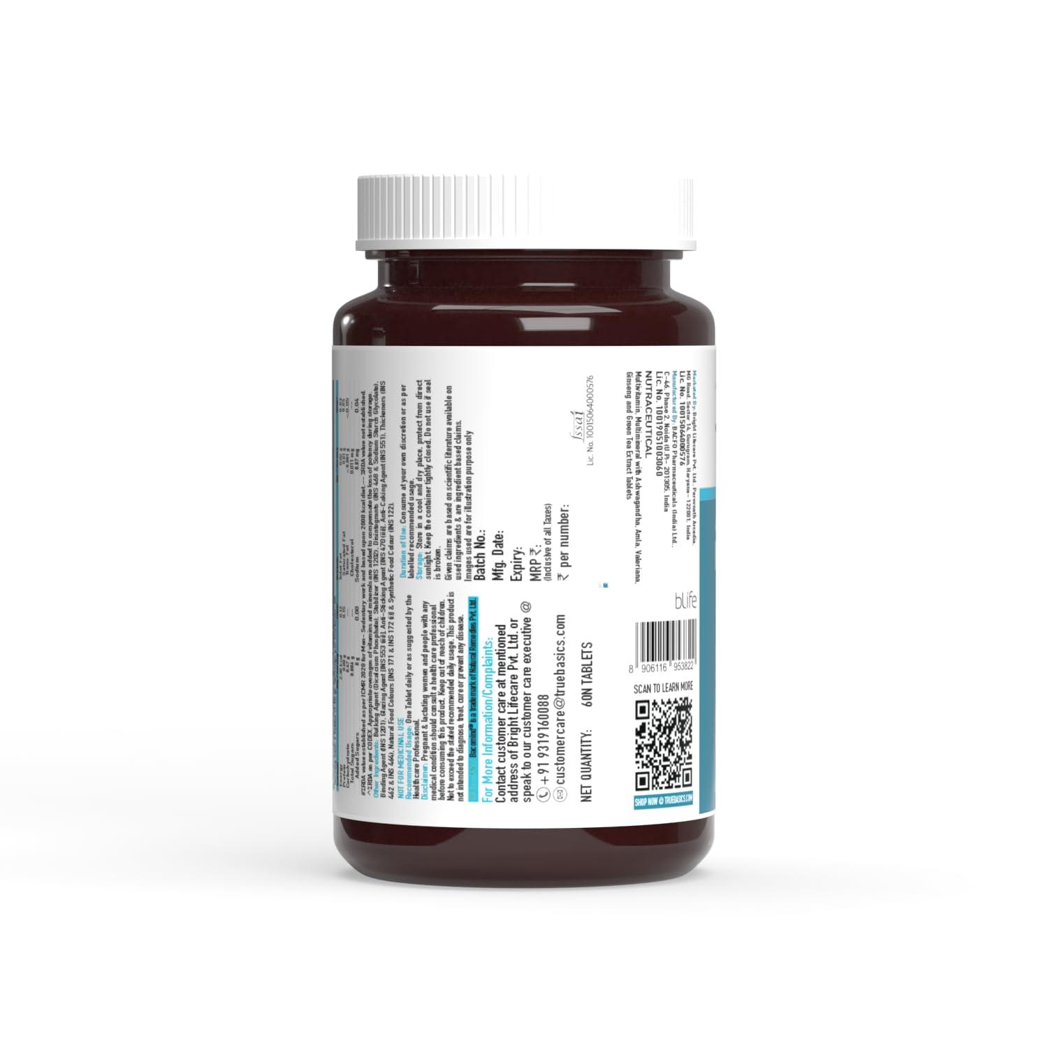 TrueBasics TrueBasics Advanced Multivitamin For Men & Women (60 Tablets) & Omega 3 Fish Oil (60 Capsules) | Combo Pack