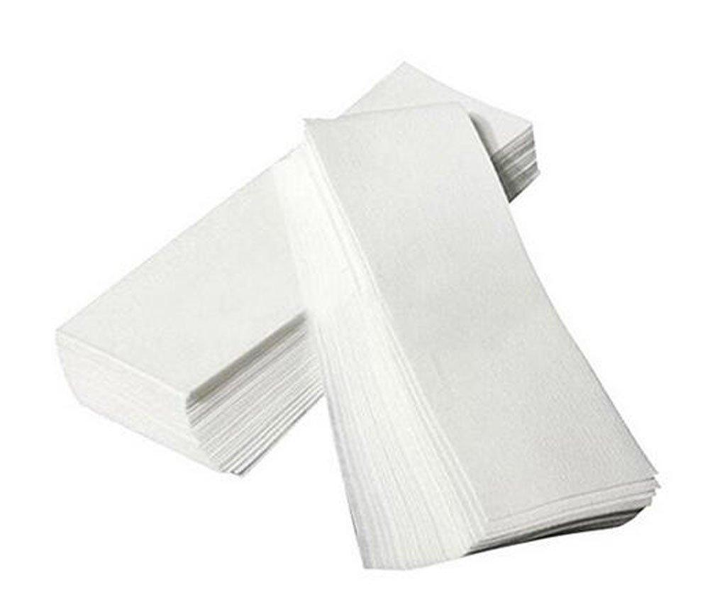 Suoirblss 100 PCS Wax Strips Hair Removal Waxing Strips Facial Body Epilating Strips Non Woven Wax Strip for Face Legs Underarms Body and Bikini for Home or Beauty Salon