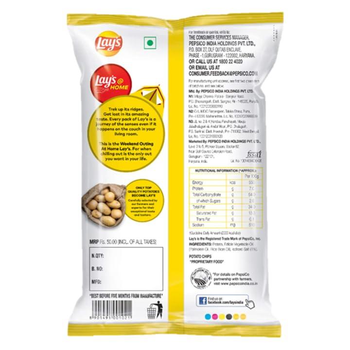 Generic Lay\'s Classic Potato Chips - Salted, 90g (Pack Of 2) - HUMARABAZAR