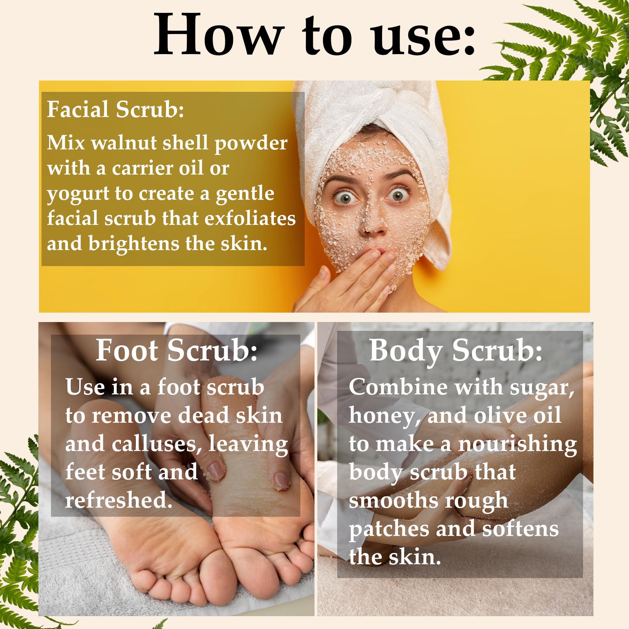 mi nature mi nature Walnut Shell Powder - No Silica or Any Artifical Additives - For Homemade Natural Scrub Formula| 100% Pure, Natural & Cruelty Free - 227g/1/2 lbs/8 oz