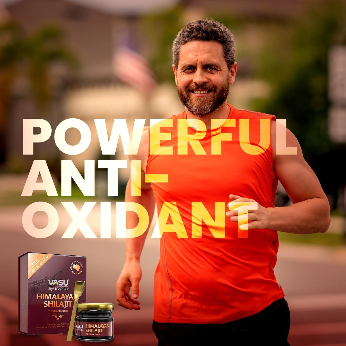 VASU VASU Ayurveda Pure Himalayan Shilajit Original Resin | Provides Energy & Strength | Powerful Anti-oxidant | Immunity Booster - 20g