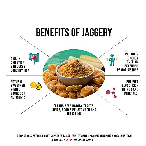 VS Products VS Products Achu Vellam, 1000g, Bellam Whole, Jaggery Cubes, Crystal Sugar, Gud Gur Jaggery (pack of 10 x 100g)
