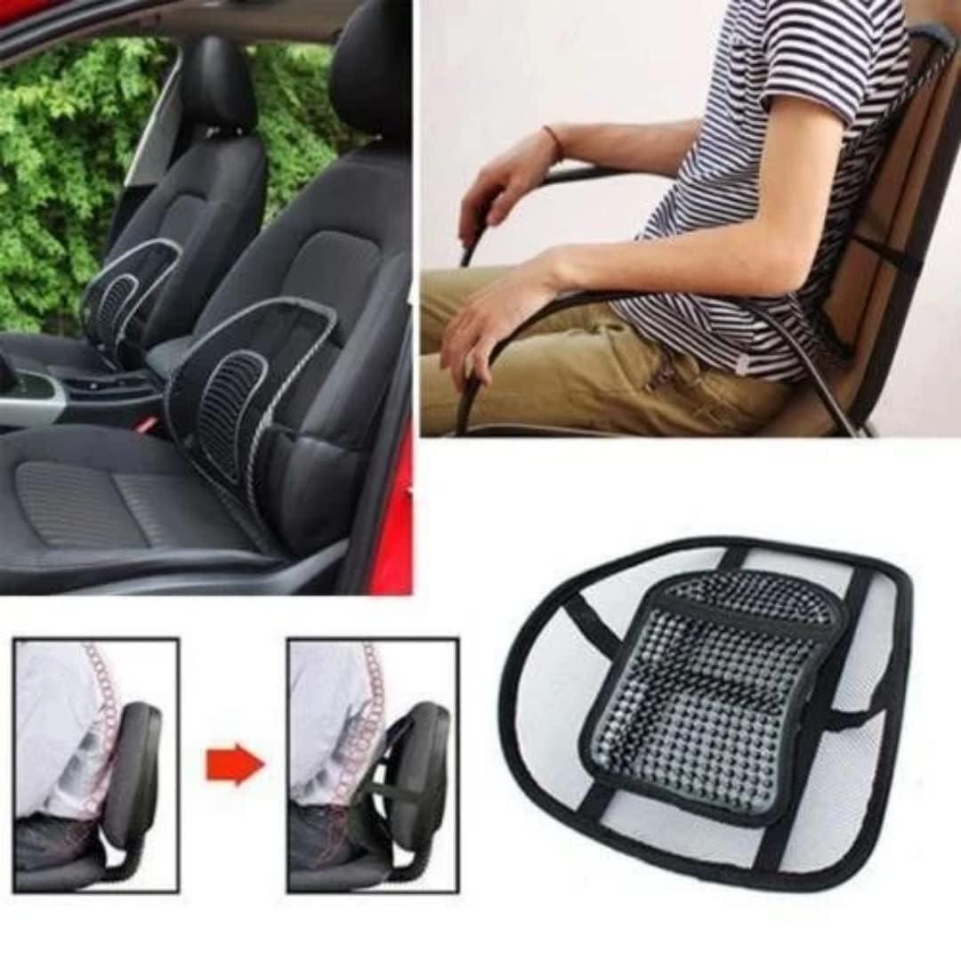AZRMOH AZRMOH Nylon Back Rest Car Chair Cushion|Lumbar Back Support For Car|Seat Cushion To Relieve Pain|Comfort And Lower Back Pain Relief|Cushion For Car Seat,Office Chair,Wheelchair|(A_1),Multicolor