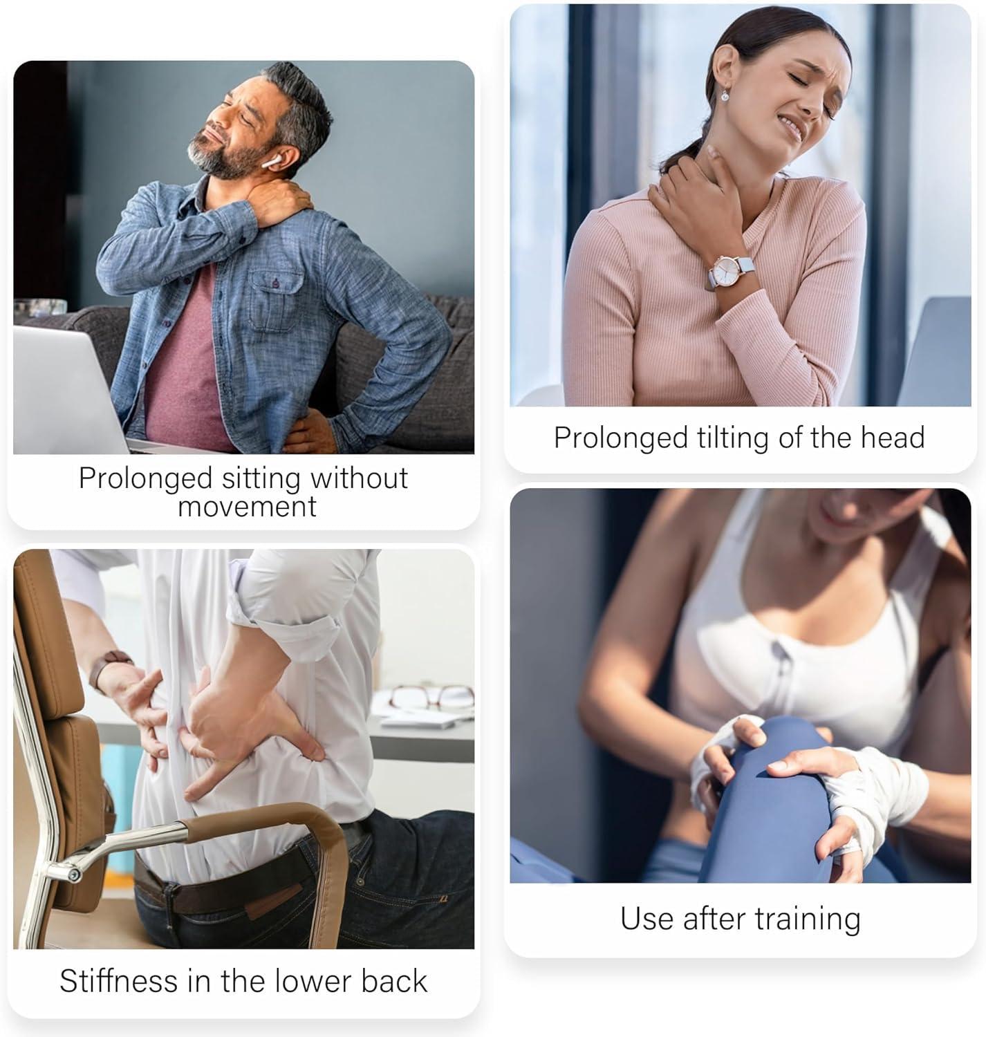 CHARGE X CHARGE X Neck Massager, Neck Massager Roller, Neck Roller, Neck And Shoulder Handheld Massager With 6 Balls Massage Point, Neck Pain Relief Massager For Deep Tissue In Neck, Back (Black)