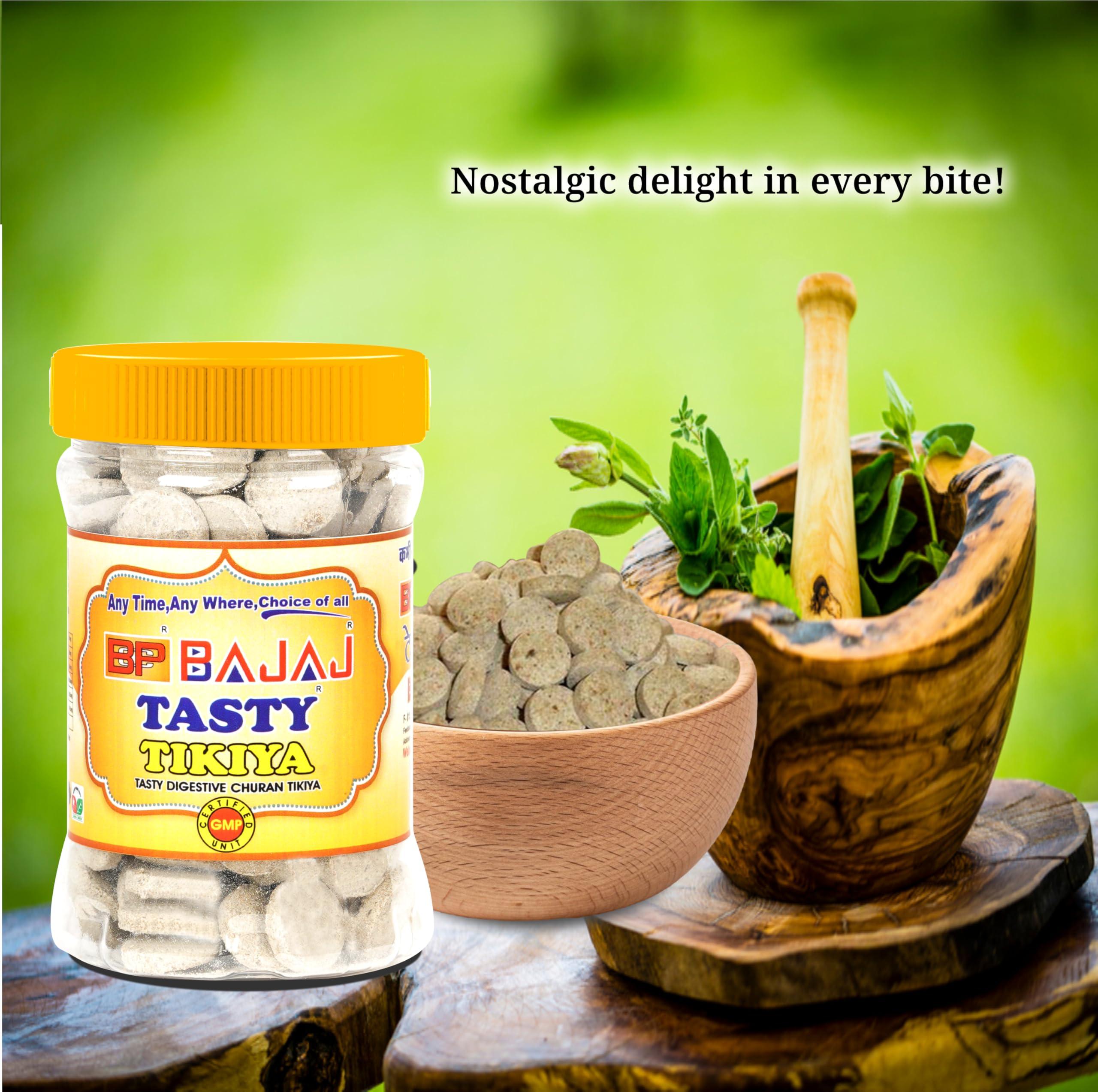 BAJAJMORA Bcp Bajaj Amla Pachak (150g), Tasty Tikiya (200g) | Natural & Digestive | Mukhwas, Mouth Freshner (Pack of 2)