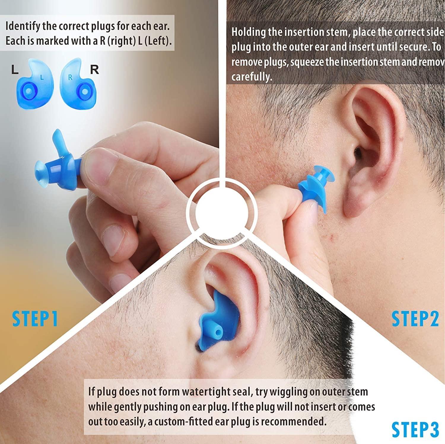 James HealthPlus Waterproof Swimming Earplugs Professional Silicone Swim Earplugs Adult Swimmers Children Diving Soft Anti-Noise Ear Plug New
