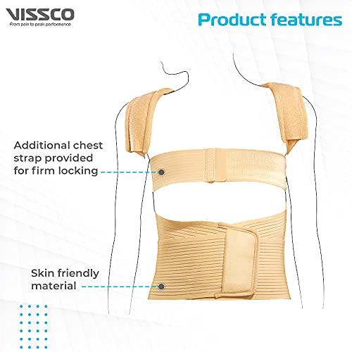 Vissco Vissco Dorso Lumbar Spinal Brace (Taylor Brace), Back Support for Stability & Immobilisation, Post Spine Surgery - Large (Beige)