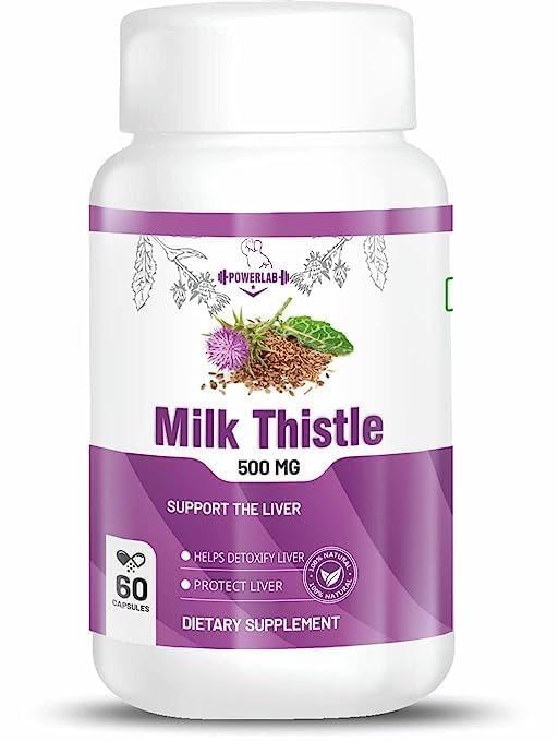 POWERLAB powerlab Milk Thistle with 500mg for Liver,Detox & Protection Against Fatty Liver, fatty | body detox