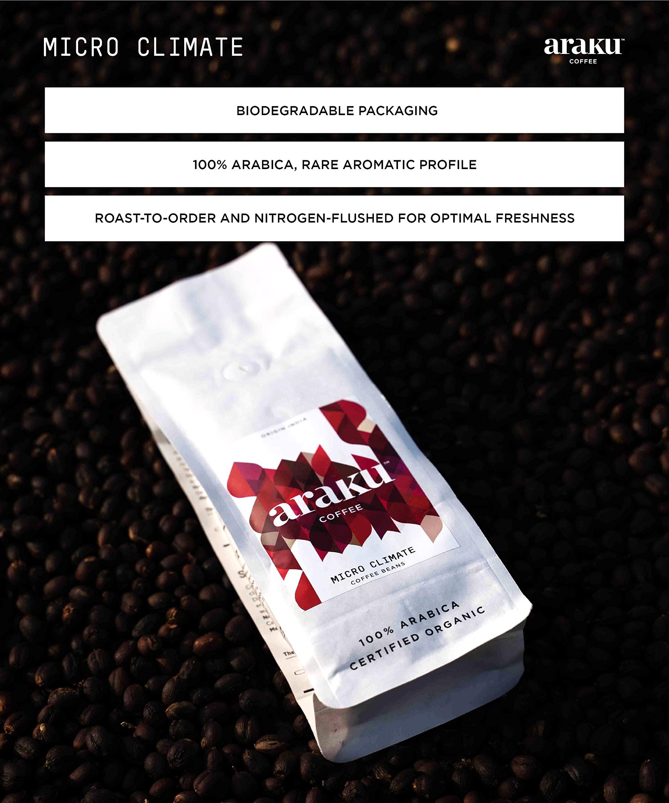 ARAKU ARAKU Coffee - Micro Climate - Freshly Roasted 100% Arabica Medium Roast Specialty Coffee - 250 g (Coarse Grind)