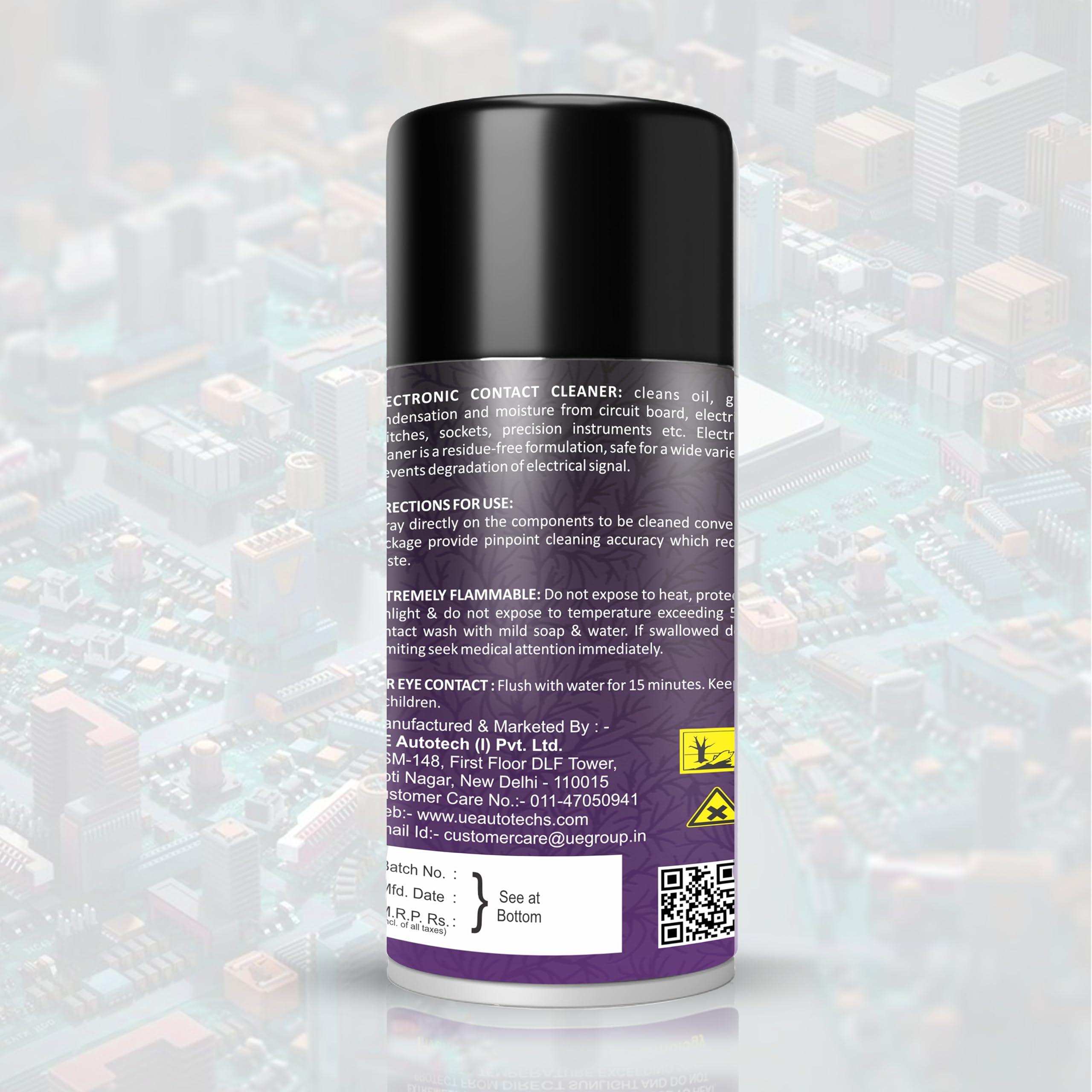 UE UE Premium Electronic Contact Cleaner Spray 150 ml (Pack of 4) Cleans Sensitive Electronics Equipment
