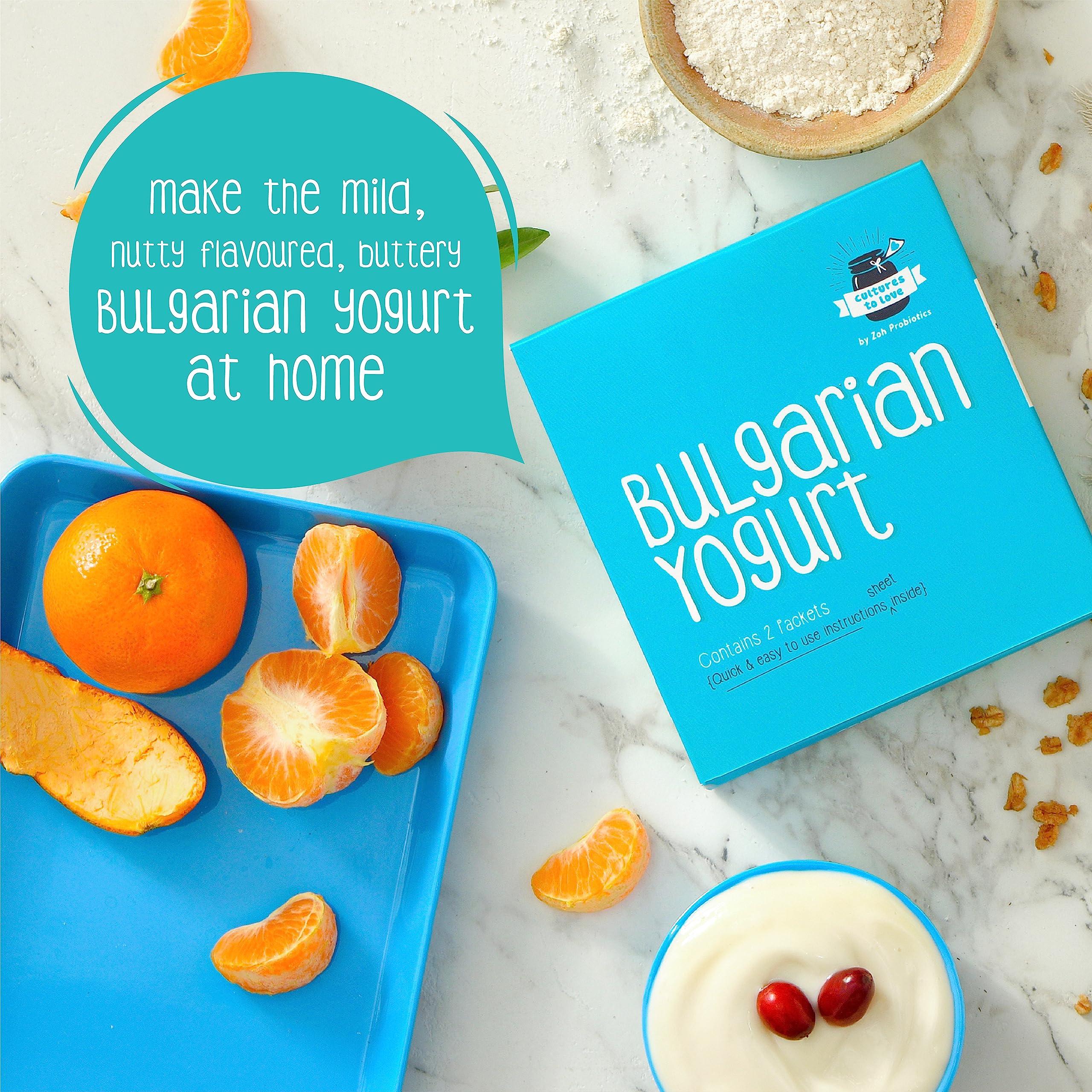 Zoh Zoh Probiotics Bulgarian Yogurt Starter Culture - Experience Heirloom Quality and Unforgettable Creaminess - Create Homemade Delights with Ease