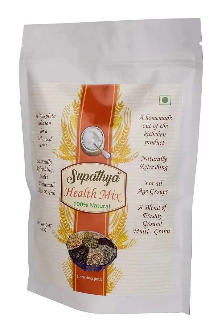 Supathya Supathya Health Mix Sathu Maavu Kanji Podi with Ragi, Multigrain Sattu Powder for Kids & Adults - 400g