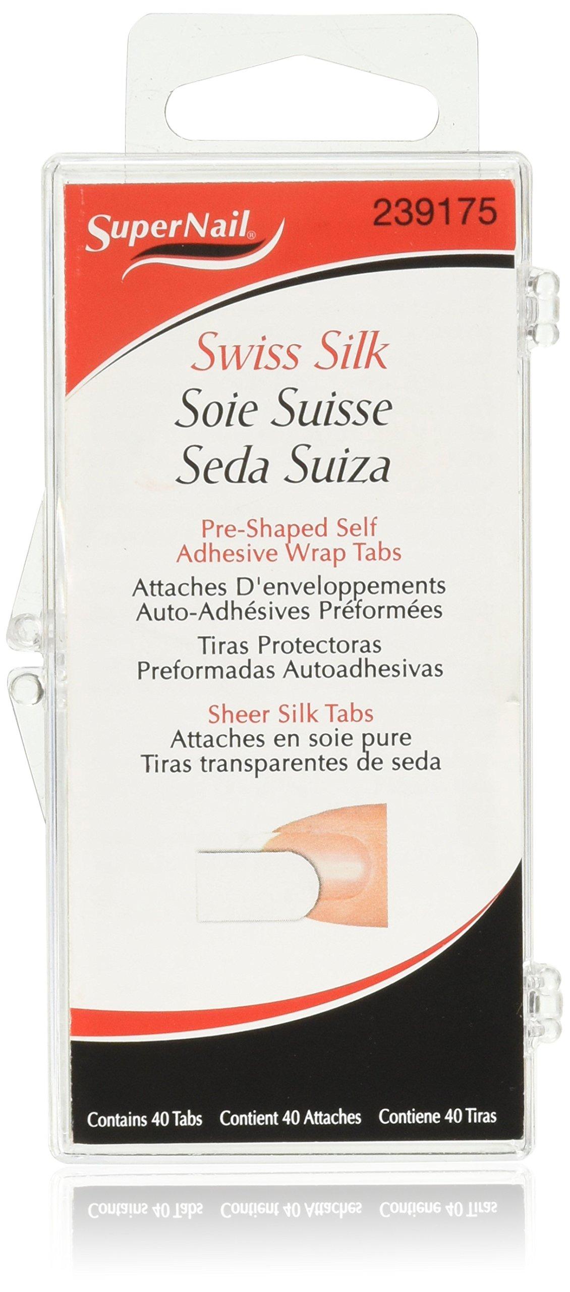 Super Nail Supernail Swiss Silk Wrap Self-Adhesive Tabs, 40 Count