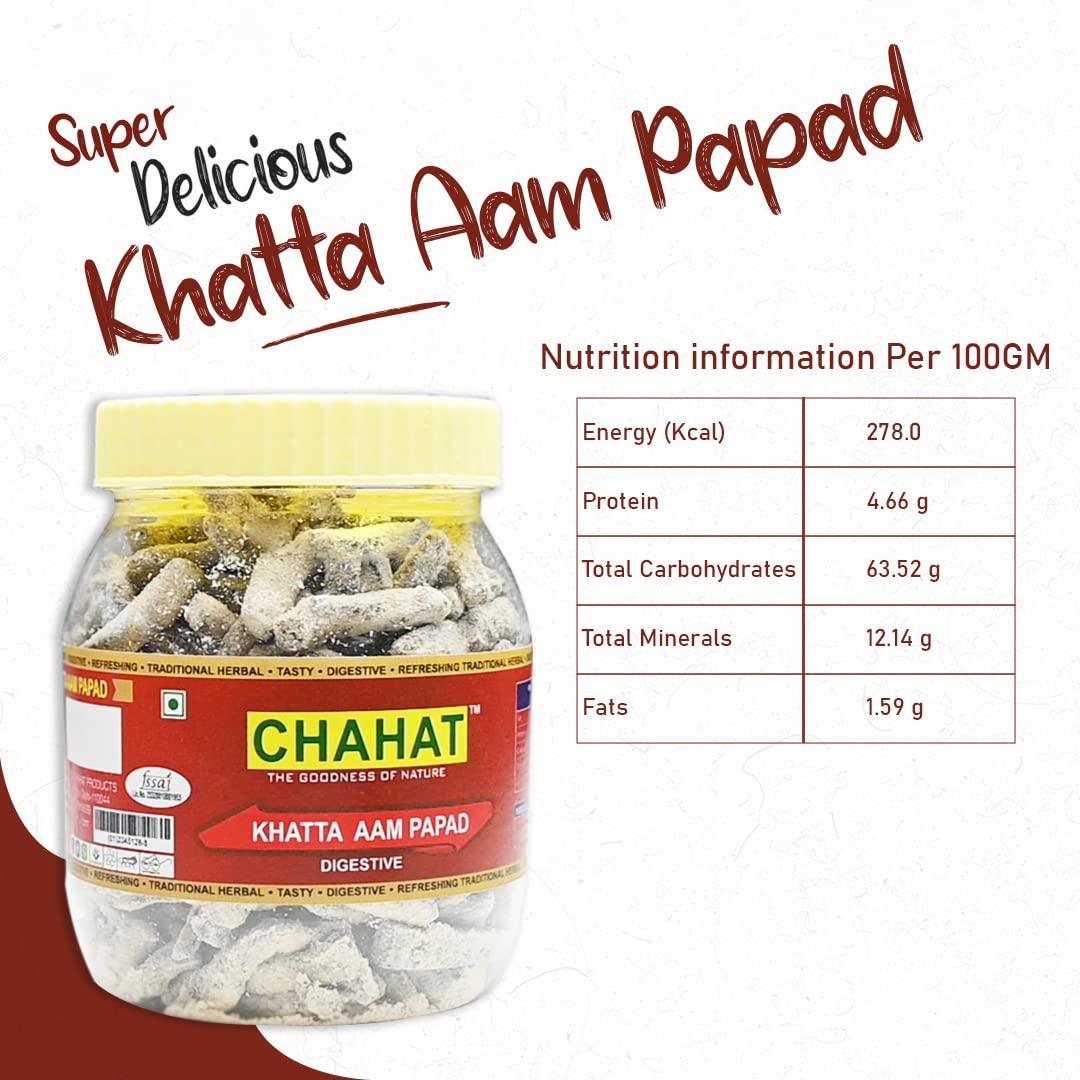 Chahat Chahat Pack Of 2 Khatta Aam Pappad Laccha Digestive Aam Papad Mango Mouth Freshener (360 G)