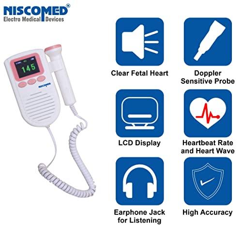 NISCOMED Niscomed Professional Ultrasonic Fetal Doppler With Build-In Speaker (ND-105)