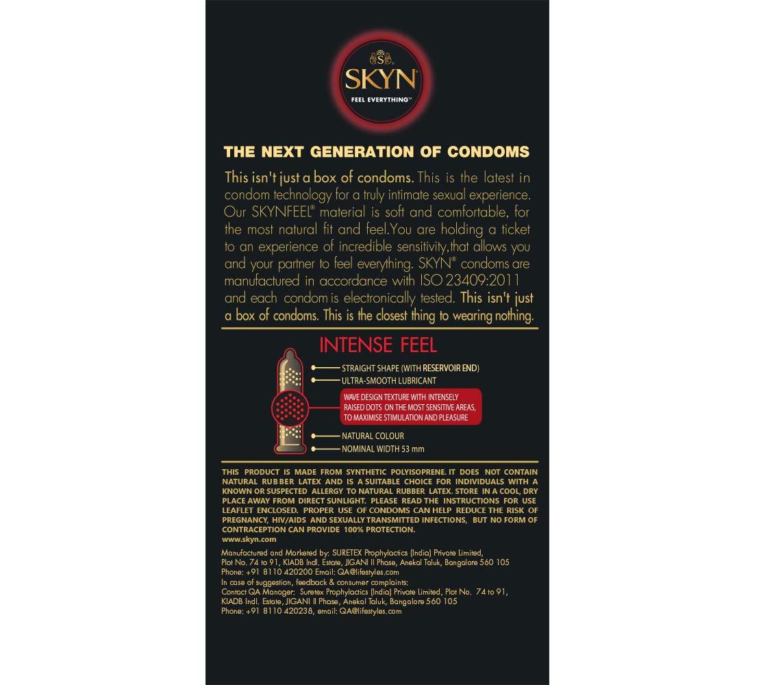 SKYN SKYN Intense Feel Super Dotted Condoms for Her (10 count) and SKYN Elite ultra thin and ultra soft premium condoms (9 Count) Pack of 19 condoms | Feel Everything | Latex Free