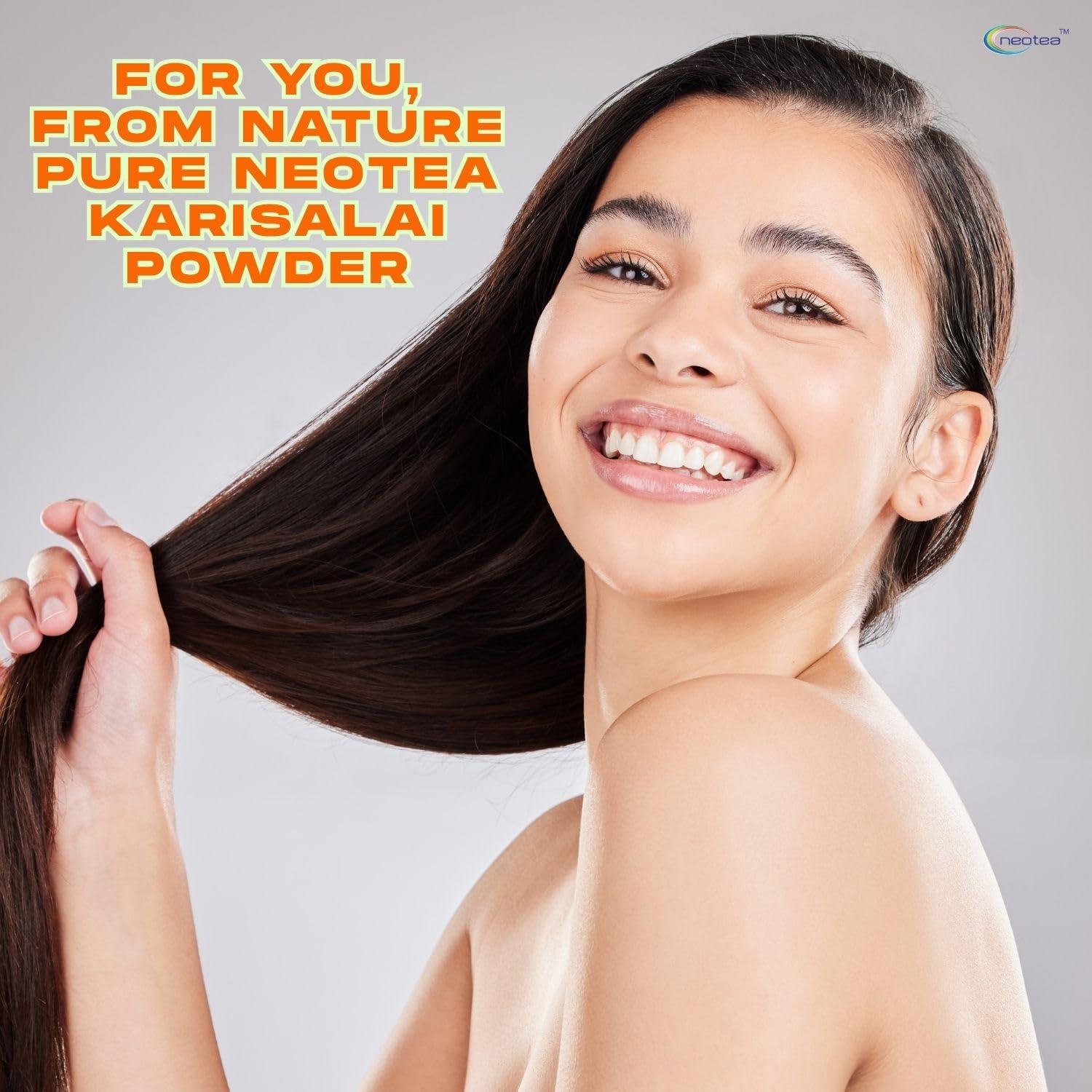 neotea Neotea Karisalankanni Bhringraj Powder | Eclipta Alba | White Prostrata | Natural Hair Growth & Scalp Care | Dandruff Control | Liver Support | False Daisy Leaves | No Preservatives | Pure & Chemical-Free | Kayonni, Kesaraja, Bhangra | Karisalai 300 