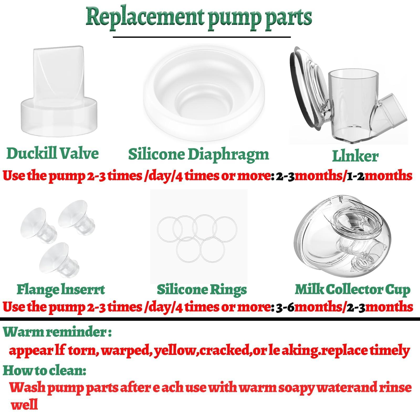 bliblo Flange Insert 17mm, Compatible with NaNaLazy/TSRETE/Bellababy/Lansinoh/momcozy S9/S12/S9pro/S12pro,Wearable Breast Pump Shields/FlangesMilk Collector 24mm Universal (17mm)