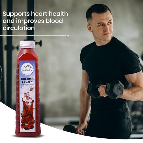 The Himalayan The Himalayan Buransh (Rhododendron) Squash Sugar Free | Red Flower Juice| No Added Color | Immunity Booster Drink