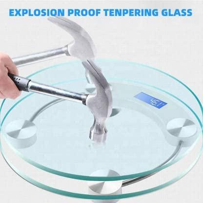 MCP Healthcare MCP Healthcare Digital Round Electronic Glass Weight Machine For Personal Weighing Scale Transparent LED Display Balance Weighing Scale