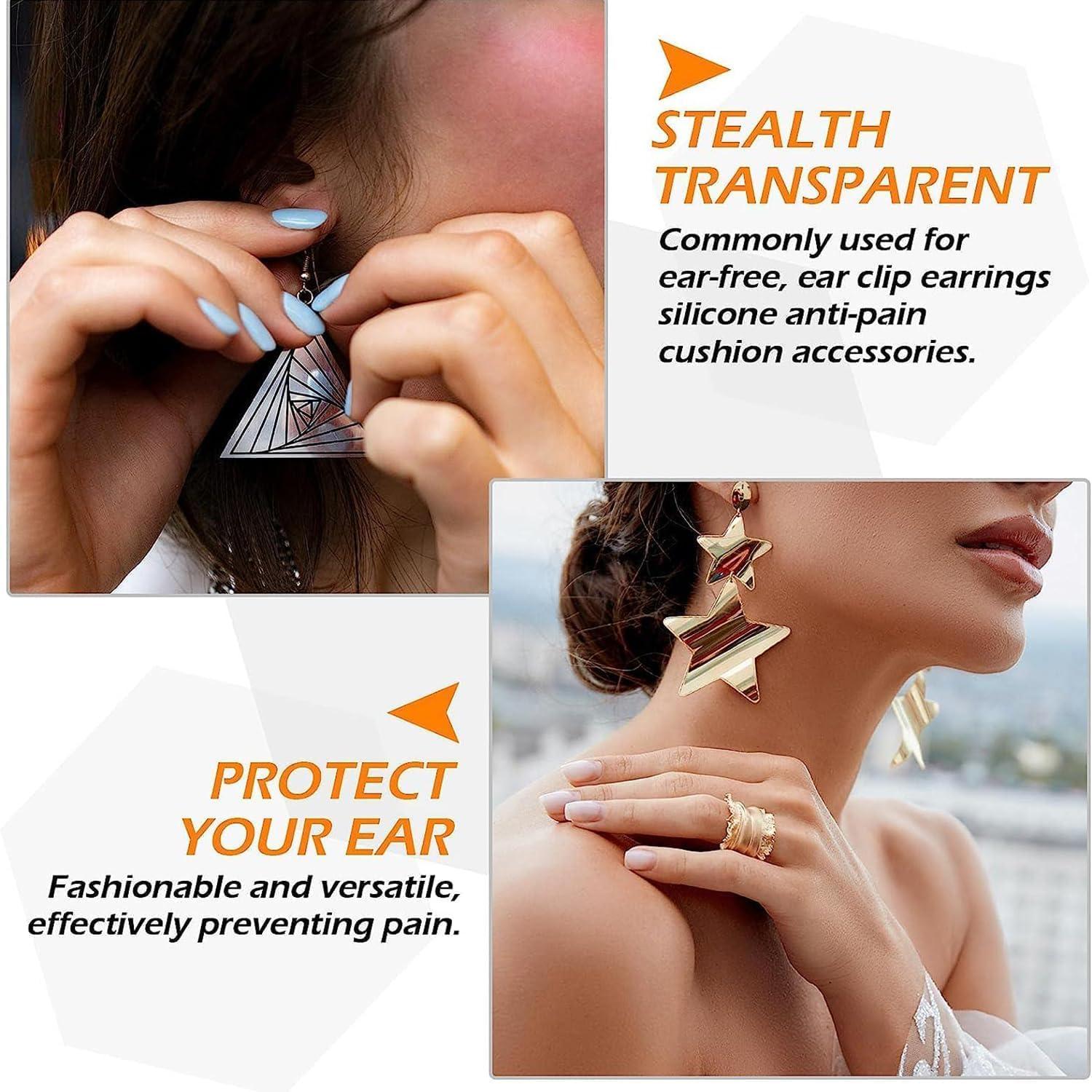 MIVVA MIVVA Ear Lobe Support For Earrings | Ear Stickers For Heavy Earrings | Invisible Earlobe Supporter | Ear Lock Supporting Patches | Ear Lock Sticker (Pack Of 10 Pieces)