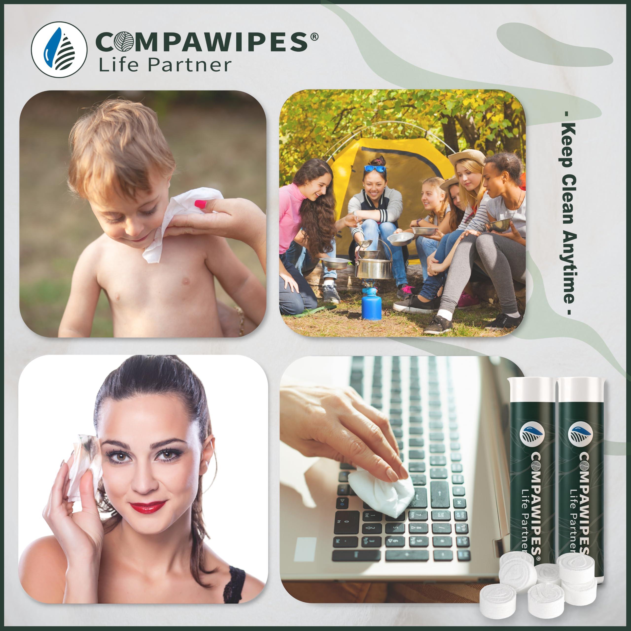 UNKENBO Coin Tissues Compressed Towels Wipes - Toilet Paper Tablets Camping Toilet Paper Travel Toilet Paper Emergency Wipes 500 Bulk Pack with 4 Carrying Cases