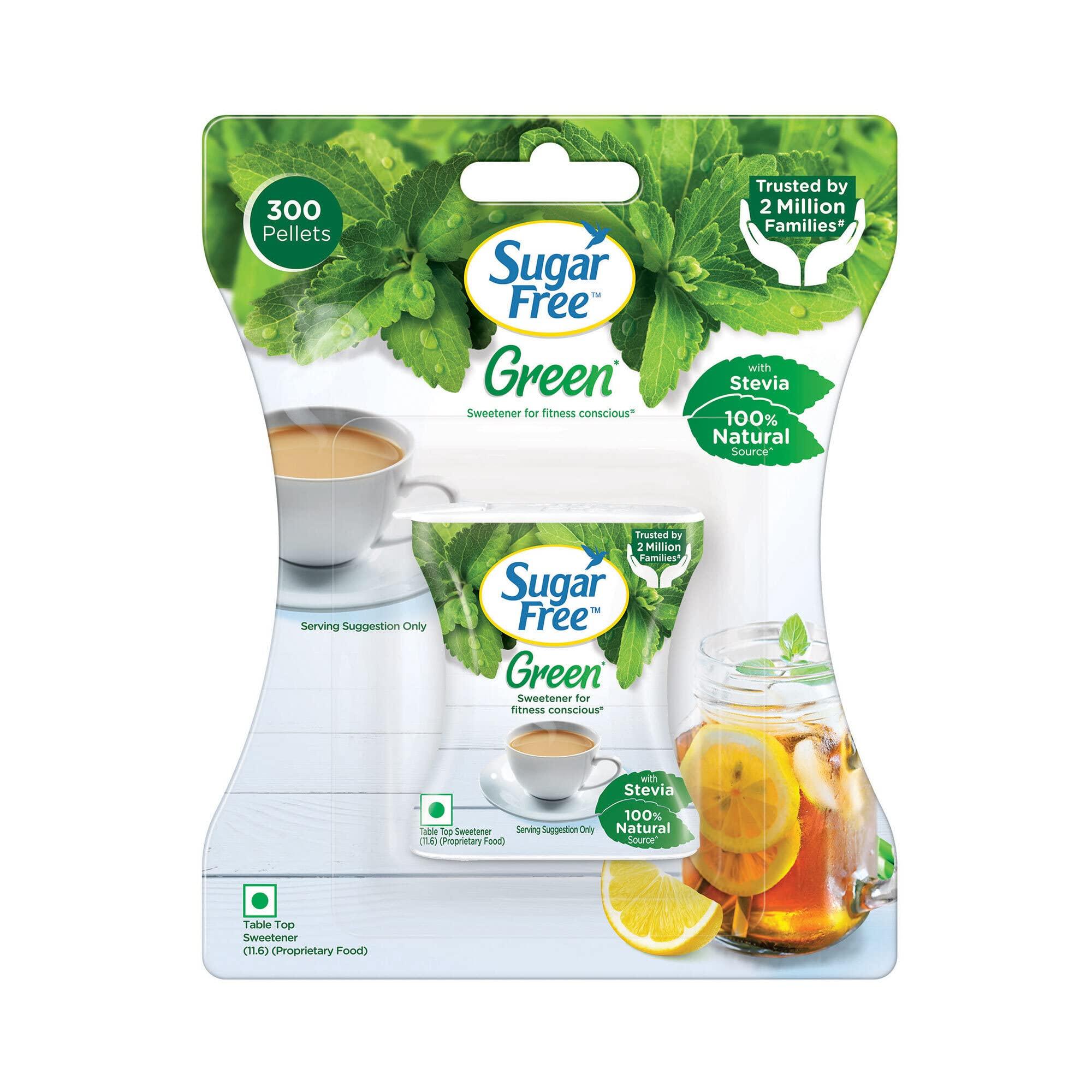 Sugar Free Sugar Free Green 100% Natural Sweetener and Sugar Substitute - 300 Pellets & Natura - Sweet Drops 10ml