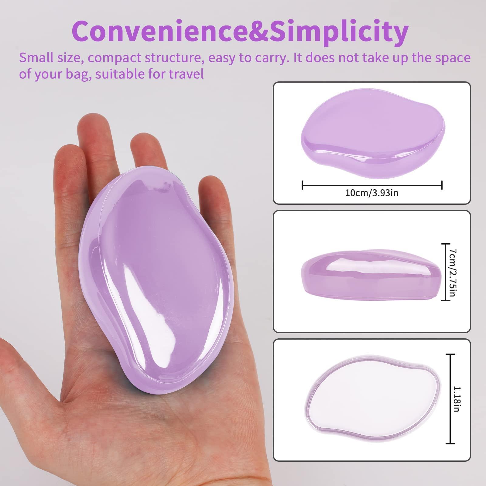 Qrneein Crystal Hair Eraser Stone, Painless Magic Crystal Hair Remover for Women Men, Silky Hair Removal Eraser Exfoliator Tool for Arms Legs Back Body Any Part