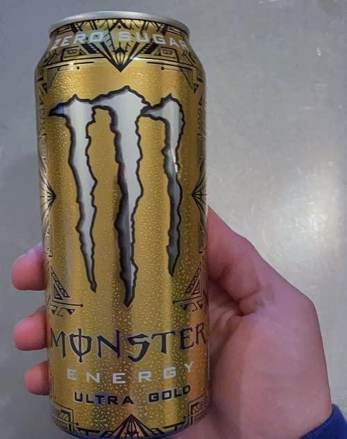 Monster Energy Monster Energy Ultra Gold Carbonated Energy Drink | L-Carnitine + Taurine + Zero Sugar, 16.91 fl oz / 500 ml