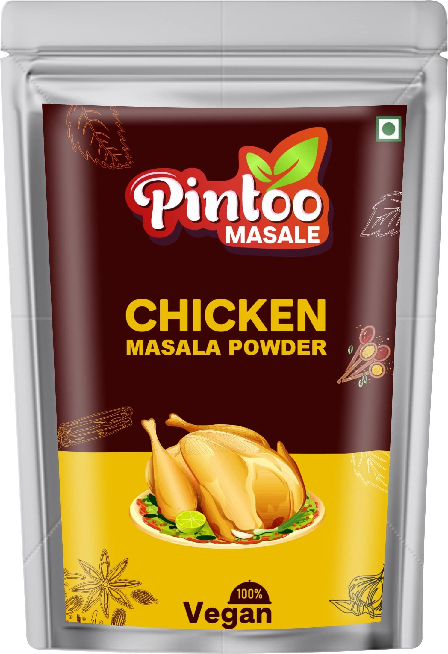 PINTOO MASALE PINTOO MASALE - CHICKEN MASALA POWDER - 75 GM Powder I Whole I Raw mix spices I Khada Masala - (Pack of 1)