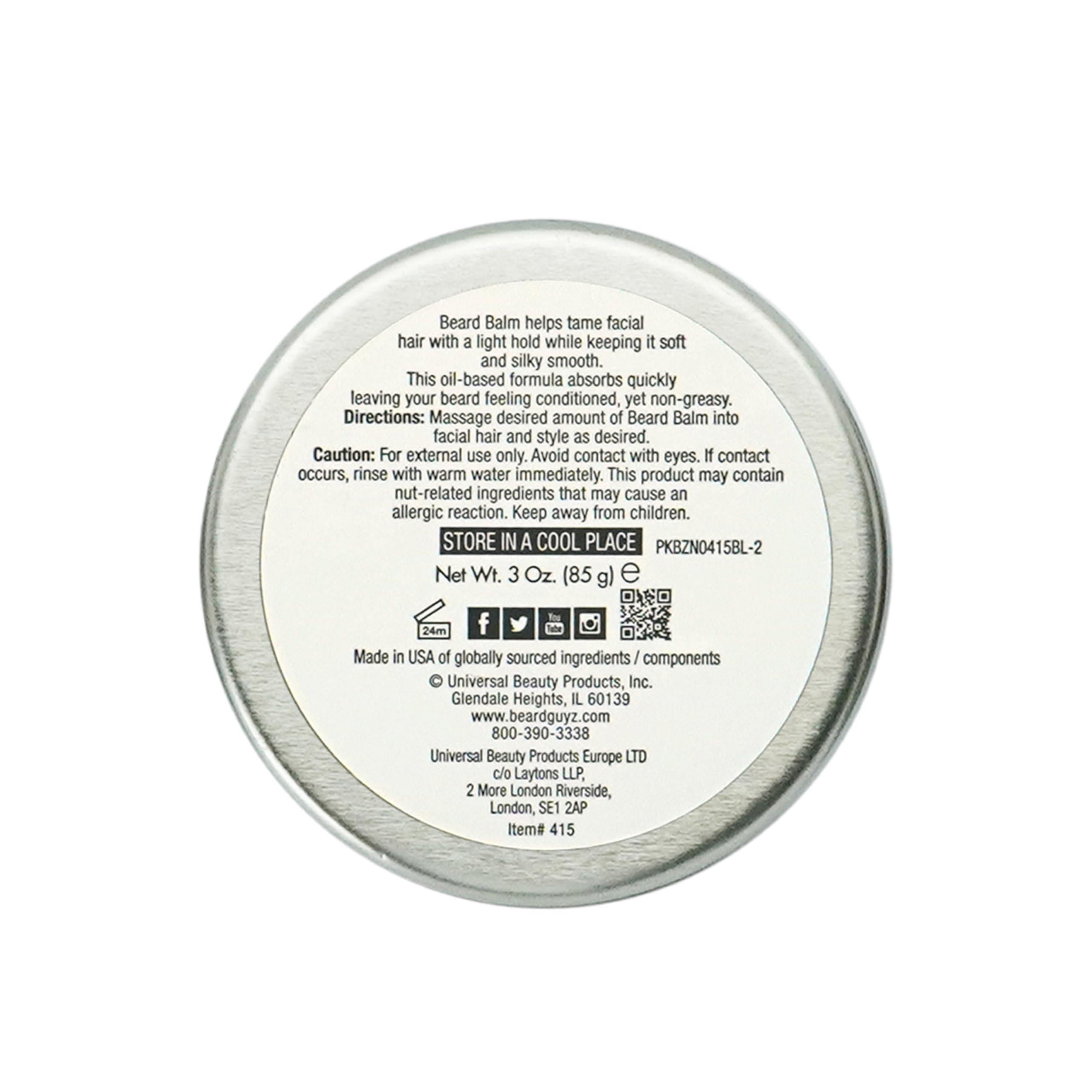 Beard Guyz Best Beard Balm Leave-in Styling Conditioner - Made with Natural Ingredients - Softening Oils & Butters For Coarse Facial Hair - Citrus Scented Mens Beard Balm / 3 oz. Beard Care by Beard Guyz