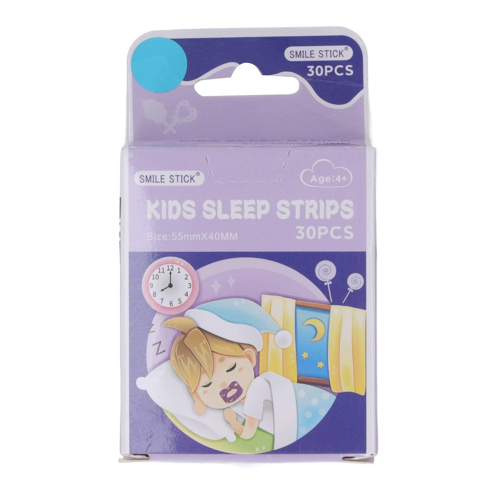 Folanda Kids Sleep Strips 30Pcs, Gentle Mouth Tape for Better Nose Breathing, Stretchable Nighttime Mouth Sleep Aid, Reducing Mouth Breathing, Improved Nighttime Sleeping and Instant Snoring Relief