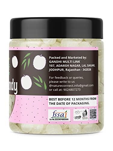 Nature Connect Nature Connect Litchi Flavour Candy 400 gms | Candy Khatti Mithi Goli |Litchi Toffee | Litchi Herbal Toffee [Jar Pack]