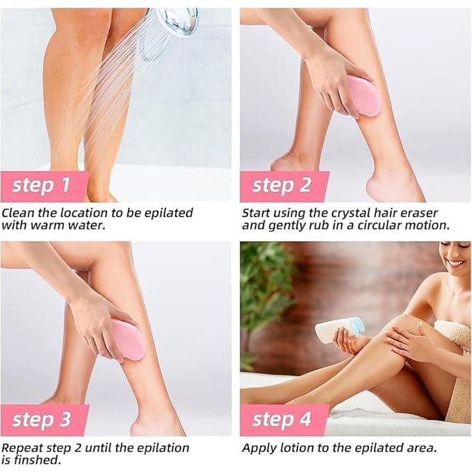B-BUCKET GOWEE Crystal Hair Remover for Women and Men,Stone Smooth Skin crystal painless hair removal stone
