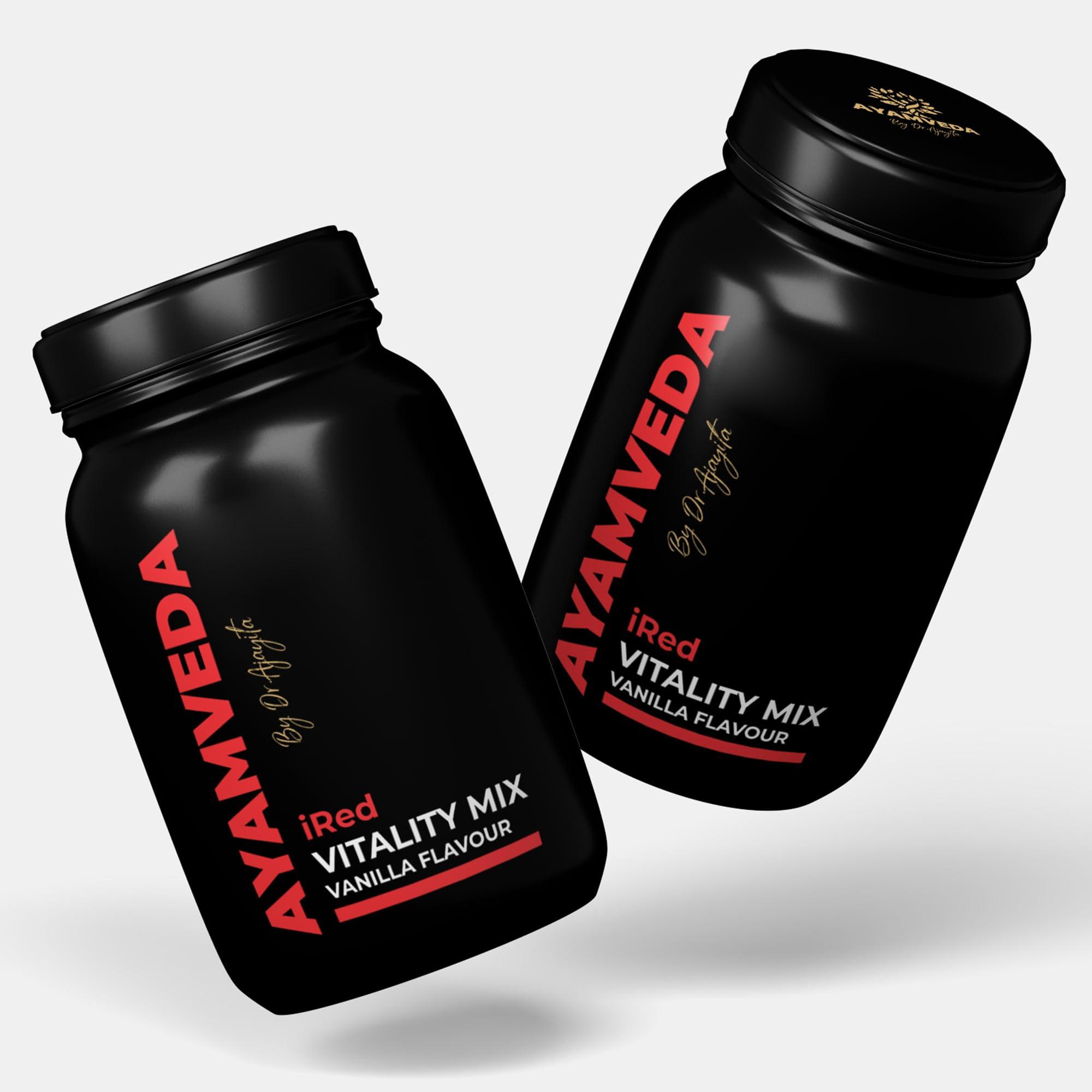 I-RED I-RED Ayamveda By Dr.Ajayita\'s - Combo | Massage Oil And Powder | Men Strength And Stamina (1 Month)