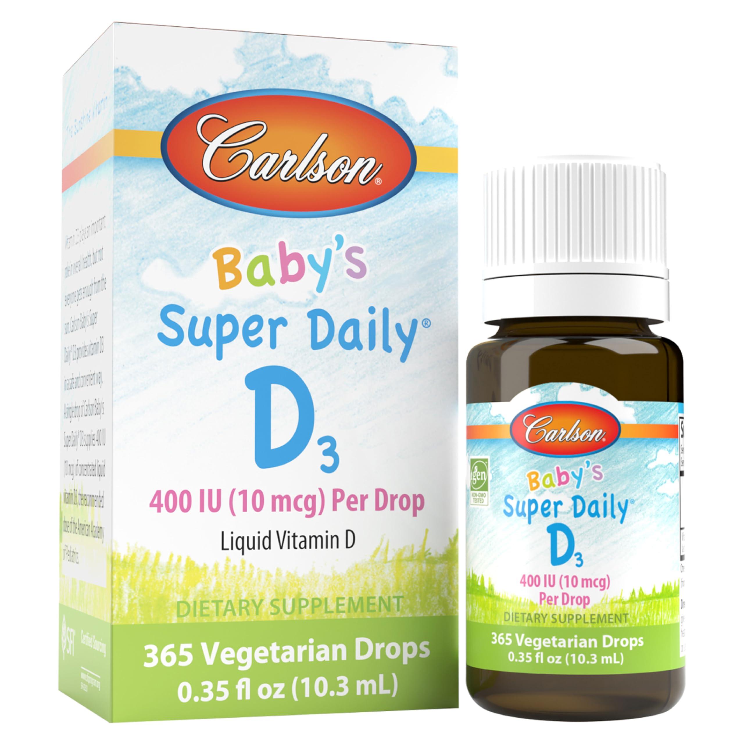 Carlson Laboratories Carlson Labs Carlson Laboratories Super Daily D3 for Baby 400IU Supplement, 10.3 ml, 0.35 Fluid Ounce