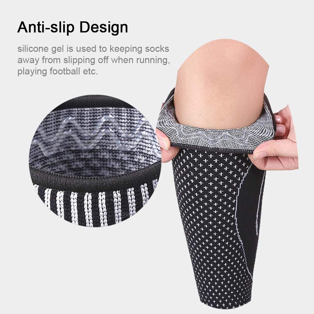 Andoer 1 Pair Leg Support Socks Calf Sleeves Leg Socks for Runners Football Basketball Players Calf Pain Relief Calf Guard Arch Support Braces