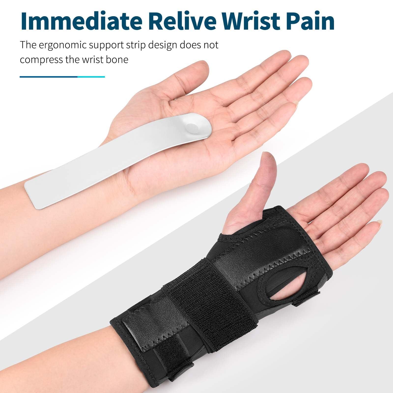 PKSTONE Wrist Splint for Carpal-Tunnel Syndrome by PKSTONE, Adjustable Compression Wrist Brace for Right and Left Hand, Pain Relief for Arthritis, Tendonitis, Sprains