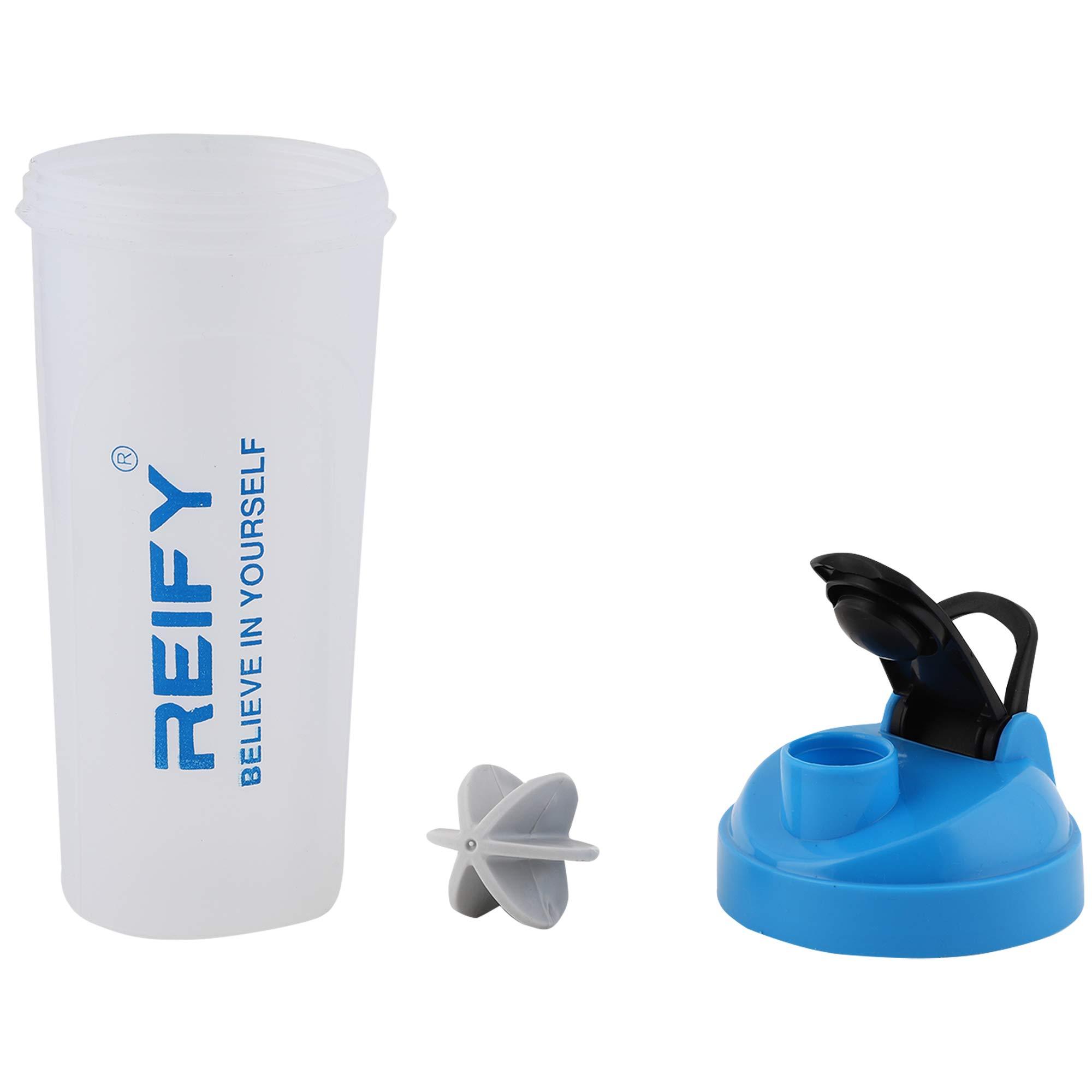 Reify Reify Protein Shaker Blender Bottle for Whey Protein Mix, Cycling, Gym Water Bottle 700ml