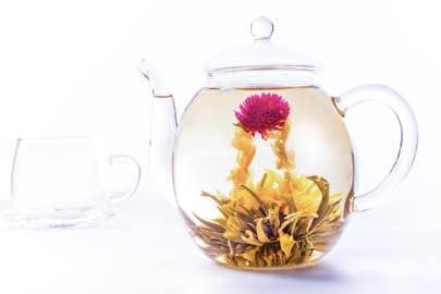 SAN-CHA SAN-CHA Tea Boutique, Dragon Lily Blooming Tea, Flowering Tea, Ornamental Tea, Hand Woven, Osmanthus & Lily Flower Tea, Blooming Tea Flower, Green Tea, 190 Gram