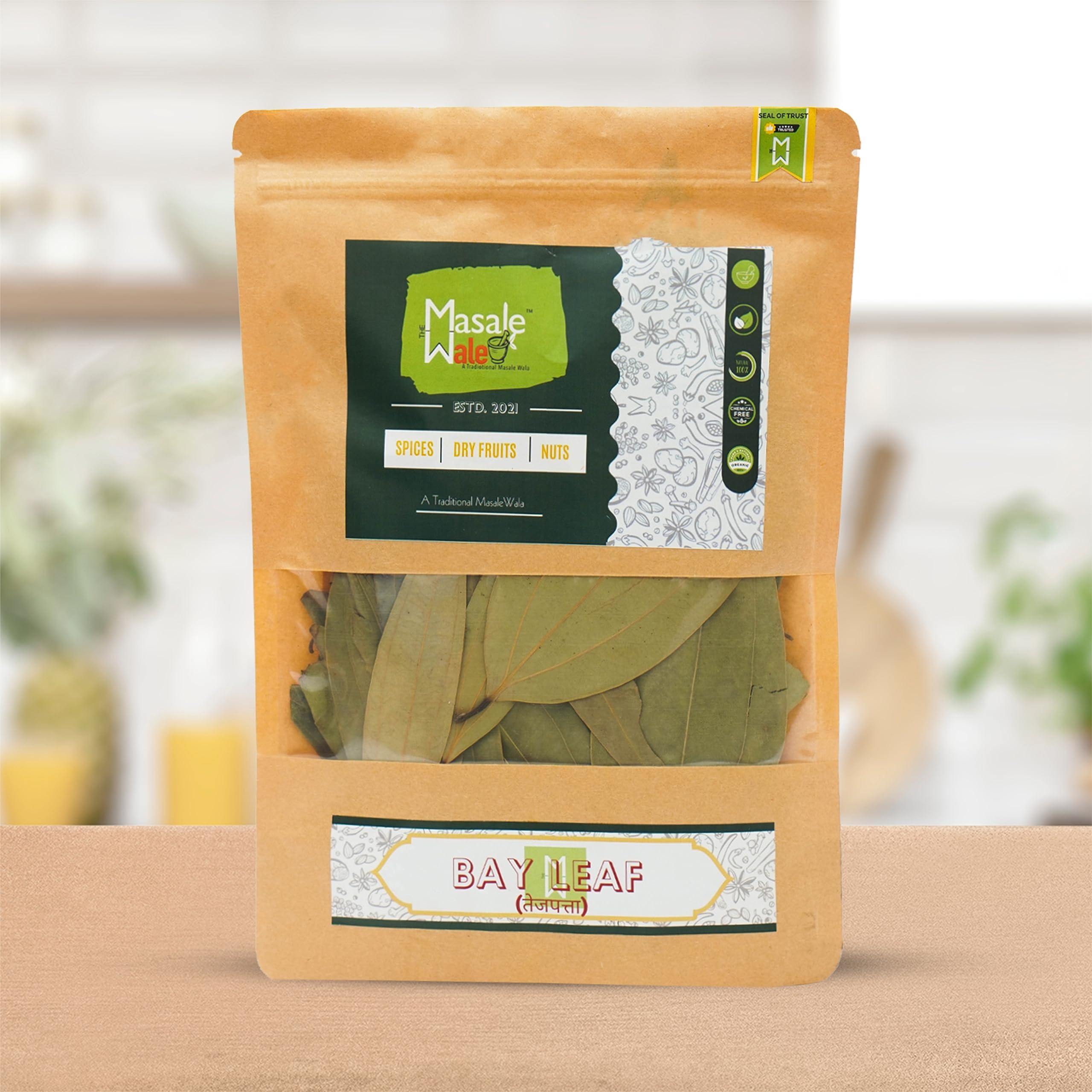 TheMasalewale The Masalewale\'s Bay Leaf | Tejpaan/Tejpatta Whole | Authentic Tejpatta | 100% Natural | Fresh | Organic | Hand Picked | Grade A | Export Quality | Dried | Indian Spice And Herbs (100)