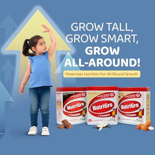 NutriGro By Complan Complan Nutri Gro Nutritious Drink For Kids (2 To 6 Years), Milk Based Drink With 33 Essential Vitamins & Minerals (400G Pack Of 1) - Delicious Chocolate, Powder