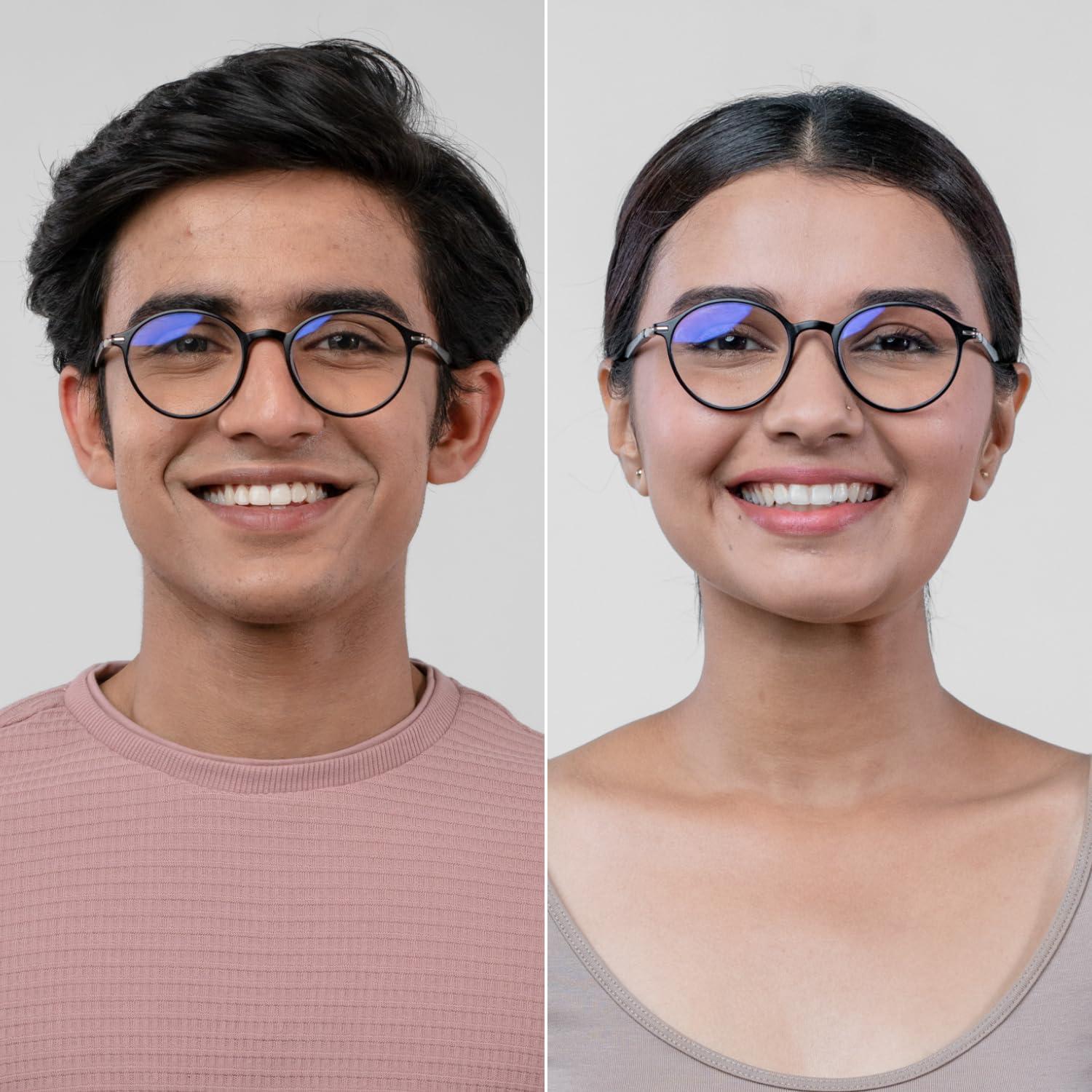 ENRICO ENRICO Bluno Computer Blue Light Blocking Glasses Combo (Pack of 3) | Anti Glare Blue Light Filter Glasses for Eye Protection from Laptop/Mobile Screen | Zero Power Reading Glasses for Men & Women