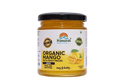 Himsrot Himsrot Organic Mango Fruit Jam with Fruit Pieces | Organic Mango Jam with Mango Fruit Pieces For Breakfast | No Added Preservatives & Colors - 250gm