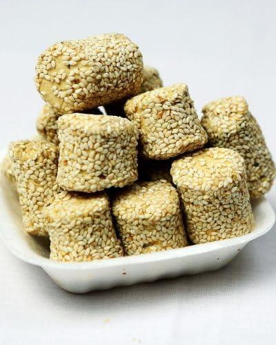 HUNGRY BEAST Healthy Home Made Bellam Nuvvula Jeedlu | Jaggery White Till Candy | Bellam Jeedlu | Jeedlu | Jeellu | Bellam Jeedi | | - (100 Grams)