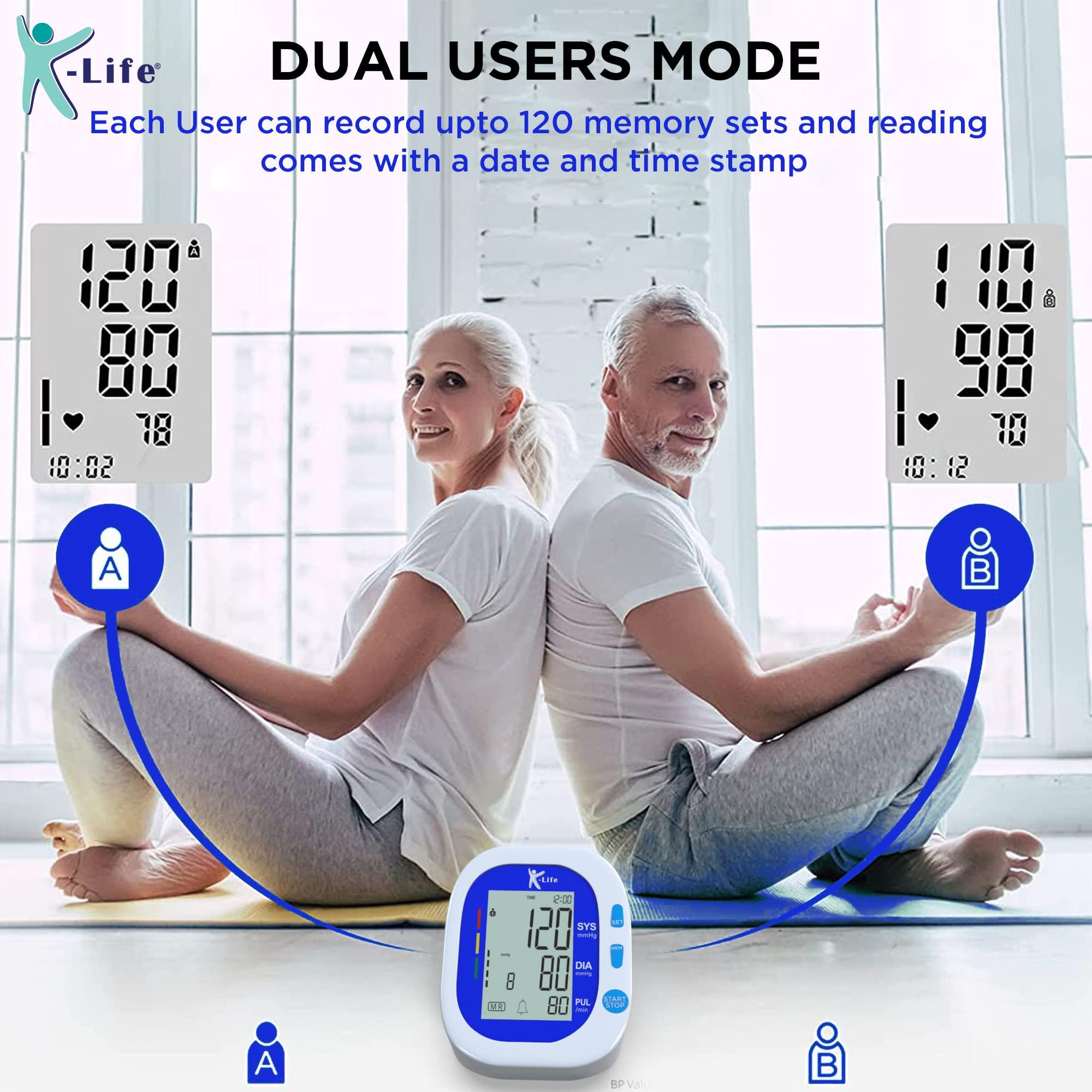 K-Life K-Life Model BPM-104 Fully Automatic Digital Electronic Blood Pressure Checking Monitor, BP Moniter - White